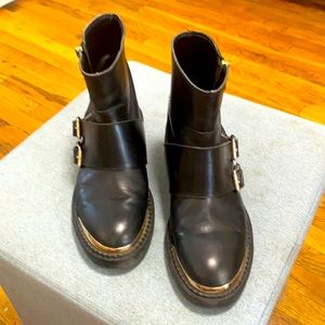 Zara Leather Moto Boots